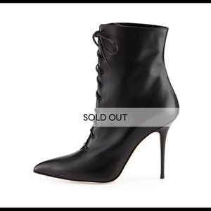 Manolo Blahnik lace up booties